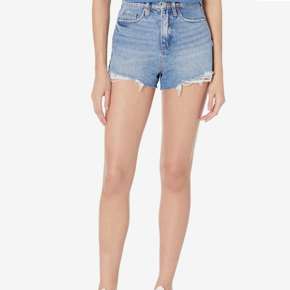 Blank NYC Blue Jean Shorts with Frayed Hem - Picture 1 of 4
